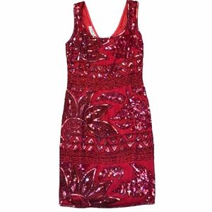 Ibiza Beaded/Sequence Tank Top Evening Gown- SZ S